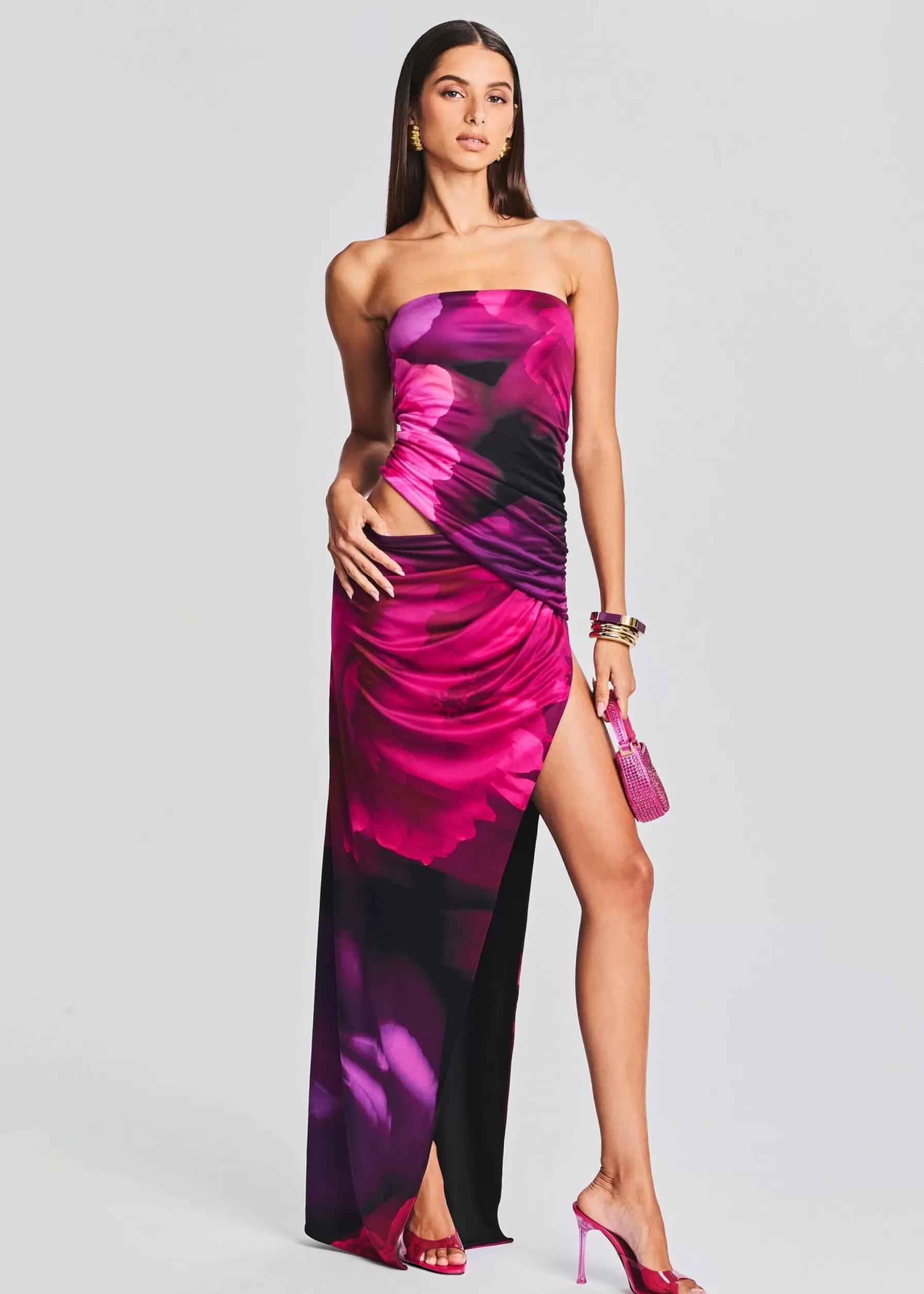 Retrofete Elira Dress Acid Roses Hot